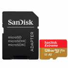 CARTAO MICROSD 128GB SANDISK EXTREME 190MB/S 4K SDSQXAA-128G-GN6AA