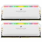 Memria Corsair Dominator Platinum, RGB, DDR4 32GB (2x16GB), 3600MHz, c/Dissipador, CMT32GX4M2D3600C18W, Branco
