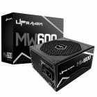 Fonte UP Gamer MW600, 600W, 80 Plus Bronze, PFC Ativo, c/Cabo, Preto