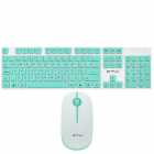 Teclado + Mouse FTX GK600, Wireless 2.4G, Portugus, Branco/Verde