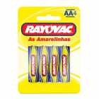 PILHA AA RAYOVAC AMARELINHAS 4-PACK