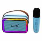 CAIXA DE SOM LUO MINI LU-3171 C/MICRO AZUL CLARO