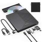 GRAVADOR EXT DVD EXTERNAL - USB-C/USB 3.0 + 4 USB 3.0 + LEITOR DE CARTO
