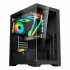 Gabinete Coolman Aquarius, Vidro Temperado, Glass Black, ATX, M-ATX, Mini-ITX - SEM FAN