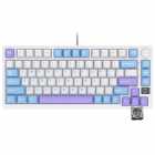 TECLADO ROYAL MECANICO RK-M75 RGB S/F TARO MILK SWITCH K SILVER