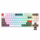 Teclado Mecnico Royal Kludge RKR87, 75%, RGB, Ttil  com Fio, Switch Brown, RKR87-WHIT-C, Branco