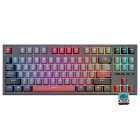 Teclado Mecnico Royal Kludge RKR87, 75%, RGB, Ttil, com  Fio, Switch Blue, RKR87-BLAC-Q, Preto
