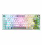 Teclado Mecanico com fio 75% Royal Kludge R75 QMK Single-mode IBM81K-POR, USB-A, RGB, Switch Brown, Portugues, Sky Cyan
