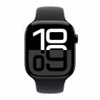 Relogio Apple Watch S10 MWWQ3LW/A 46MM, M-L, GPS, Aluminium Sport Band, Jet Black / Black