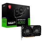 Placa de Video MSI Ventus 2X Black OC 8GB Nvidia GeForce RTX4060 GDDR6 912-V516-209 128Bits 2505Mhz, 1xHDMI, 3xDISPLAYPORT, Preto