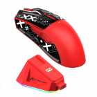Mouse Attack Shark X11, Wireless, USB-C, Bluetooth, Base RGB, 22000DPI, Vermelho