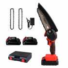 KIT MOTOSSERRA NAPPO NHJ-106 PORTATIL RECARREGAVEL PRETO/VERMELHO