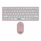 Teclado e Mouse sem fio Satellite AK-6031G Mini, Portugues, Rosa
