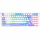 Teclado Gamer Mec�nico Redragon Gloria K664WBP, RGB 96% Sem Fio, Switch Bumblebee, Ingl�s, Branco