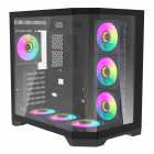 GABINETE AIGO FT418 PRO 7FANS BLACK