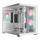 GABINETE GAMDIAS AURA GC10M WHITE 3FAN ARGB