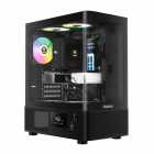 GABINETE GAMDIAS ATLAS E2 CG MID BLACK 3FAN ARGB