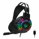 FONE USB SATE C/MIC AE-306 RGB PRETO