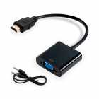 ADAPTADOR HDMI P/ VGA + AUDIO (HDMI MACHO/VGA FEME