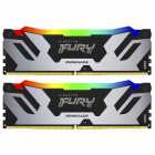 MEM DDR5 96GB 6000 KINGSTON FURY RENEGADE RGB 2X48 KF560C32RSAK2/9 6 PRATA/PRETO