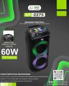 CAIXA DE SOM ECOPOWER EP-2275 BT/LED