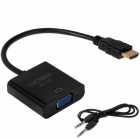 ADAPTADOR HDMI P/ VGA SATE AL-31 COM AUDIO