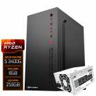 PC Office Montado UP Gamer ONLY, AMD Ryzen 5 PRO 3400G 3.7GHz, 8GB DDR4 3200MHz, SSD NVMe 256GB, Placa Me AM4 A520M, Fonte 230W, Cooler Processador
