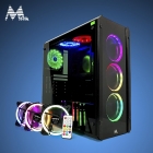 GABINETE MTEK B21 RGB VIDRO PRETO RGB ATX