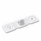 Carregador WiWU M6 Power Air, 3 em 1, Dobrvel, 15W3A,s/Fio -Branco