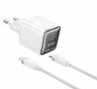 Carregador Rpido WiWU WI-U030 Jello, Cabo 1.20MT, 20W 3A,USB-C/Lightning -Branco