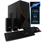 PC Office Montado UP Gamer, Intel Core i7 2600 3.8GHz, 8GB DDR3 1600MHz, SSD 240GB, Placa Me B75M, Fonte 200W, Cooler Processador