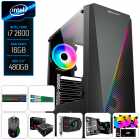 PC Montado UP Gamer Cronos, Intel Core i7 2600 3.8GHz, 16GB DDR3 1600MHz, SSD 480GB, Placa Me B75M, Placa de Vdeo GT740 2GB, Fonte 400W, Cooler Processador, Teclado, Mouse, Fans ARGB
