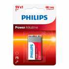PILHA BATERIA 9V PHILIPS ALKALINA 6LR-61P1B/97 1*G