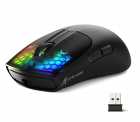 Mouse Gamer sem fio ATTACK SHARK X5 Trimodo USB-C, BT, 2.4Ghz, Black