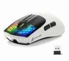 Mouse Gamer sem fio ATTACK SHARK X5 Trimodo USB-C, BT, 2.4Ghz, Black/White