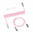 Cabo USB-C para USB-A, Attack Shark C01Pro espiral, Aviator, Pink