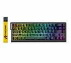 Teclado Game Magnetico com fio 60% Attack Shark X68 HE, USB-C, RGB, Ingl�s, Black-Contour Line