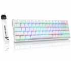 Teclado Game Magnetico com fio 60% Attack Shark X68 MAX, USB-C, RGB, Ingl�s, White Contour Line