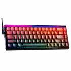 TECLADO AULA HERO 68 MEC. C/CABO RGB BLACK+RED USB-C USA