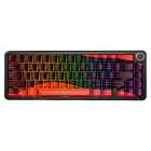TECLADO ATTACK X65 PRO HE MEC. WIRELESS RGB C/CABO BLACK+RED USA