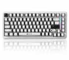 Teclado Game Magnetico sem fio 75% Attack Shark X82 PRO HE, Tri-modes, USB-A/USB-C/Bluetooth/Wifi 2.4Ghz, RGB, Ingl�s, Comic White