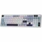 TECLADO AULA F108 PRO MEC. RGB WIRELESS C/CABO LIGHT BLUE+WHIT +BLACK PURPLE