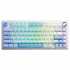 TECLADO AULA F75 RGB MECA. WIRELESS C/CABO WHITE BLUE SWITCH