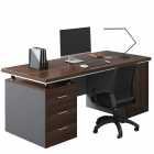 Mesa de Escritorio moderna com Gavetas - Marrom