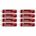 PILHA AAA RECARREGAVEL MOX AAA X8 3000MAH