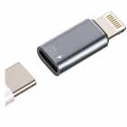ADAPTADOR OTG TROVE LIGHTNING A USB-C GRAY