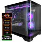 PC Gamer Montado, Ryzen 5 5600X 4.60Ghz, RTX5050 Zotac TWIN EDGE 8GB, 16GB RAM DDR4, SSD 1TB NVME, Placa M�e AM4 A520M, Fonte 600W, Water Cooler 120mm