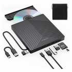 GRAVADOR EXT DVD EXTERNAL USB-C/USB 3.0 + 4USB-A 4X USB 3.0 +LEI