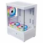 GABINETE SATE K8502 WHITE AQUARIO M-ATX 3FAN RGB