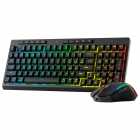 TEC/MOUSE REDRAGON S142 WIRELESS RGB PRETO